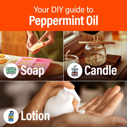 H'ana Peppermint Essential Oil 1.02 fl oz – Hair, Skin, Diffuser & Aromatherapy