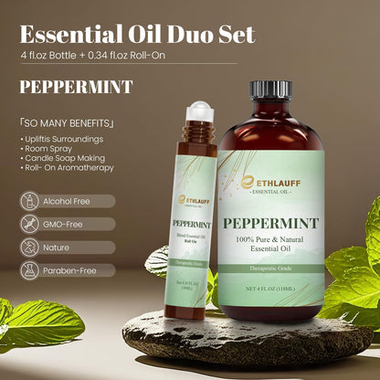 Peppermint Essential Oil & Roll-On – Aromatherapy & DIY Skincare