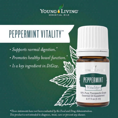 Peppermint Vitality Essential Oil by Young Living – 5 mL (Dietary)