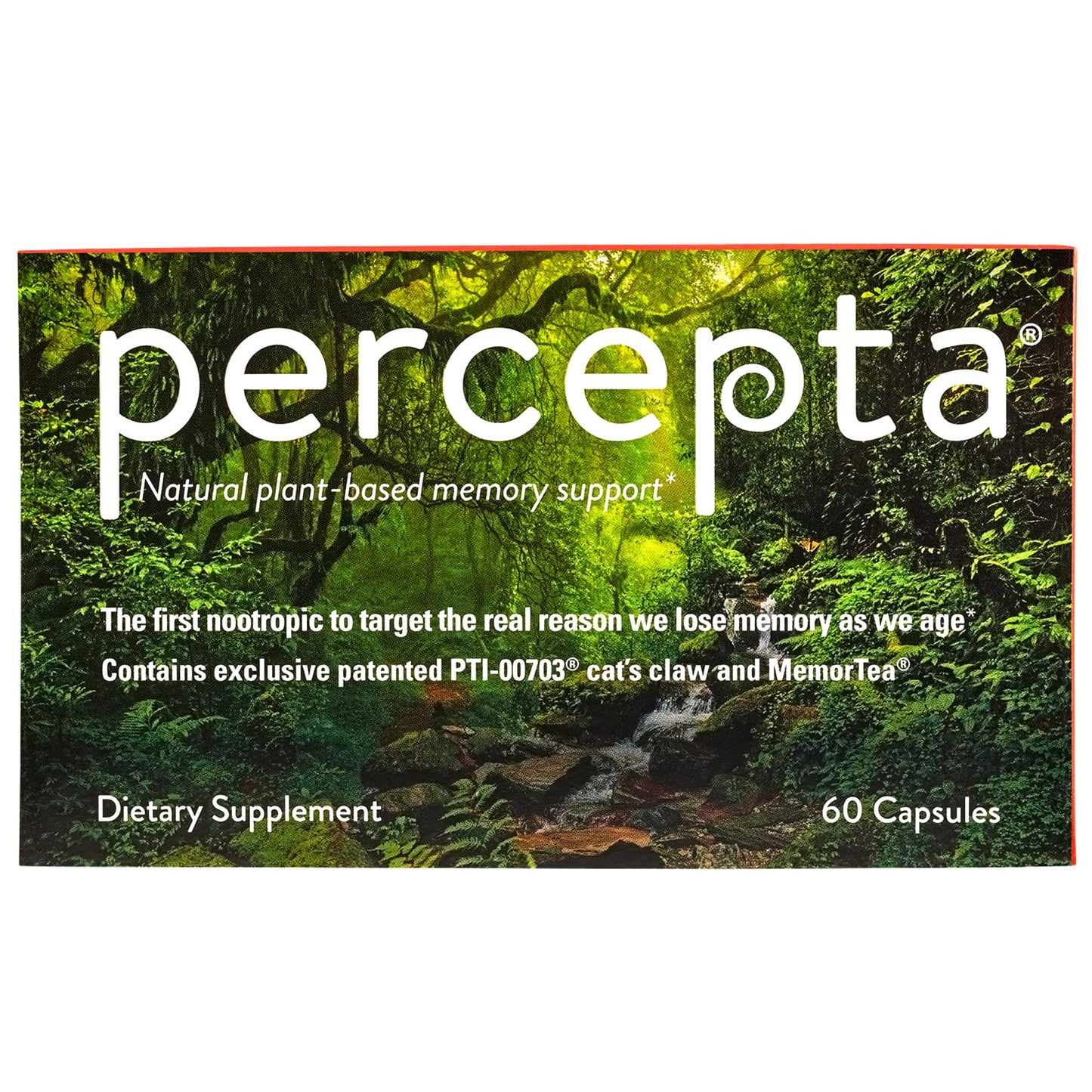 Percepta Plant-Based Memory Support – Natural Nootropic Brain Booster | 30 Day Supply