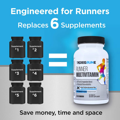 PEREGRUNE Runner Multivitamin & Omega-3 Bundle | Energy, Endurance & Joint Support for Runners