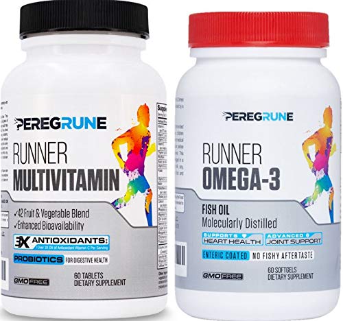 PEREGRUNE Runner Multivitamin & Omega-3 Bundle | Energy, Endurance & Joint Support for Runners