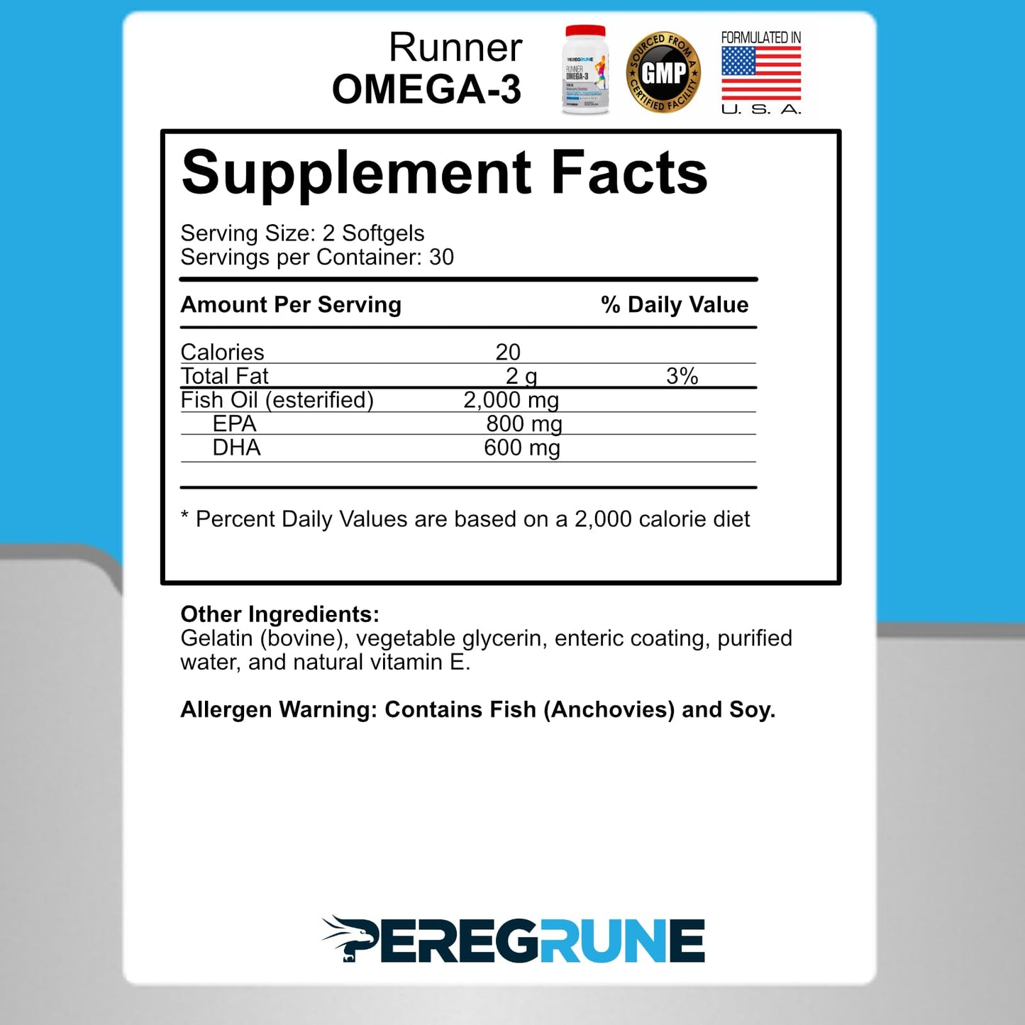 PEREGRUNE Runner Multivitamin & Omega-3 Bundle | Energy, Endurance & Joint Support for Runners