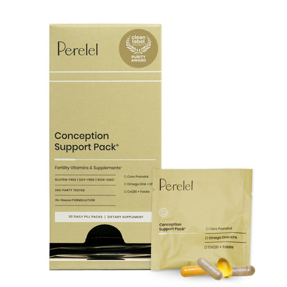 Perelel Conception Support Pack – Prenatal Multivitamin with DHA, COQ10 & Folate