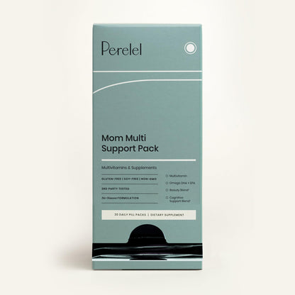Perelel Mom Multi Pack – Postnatal Vitamins with Omega-3 DHA/EPA, Iron & Collagen
