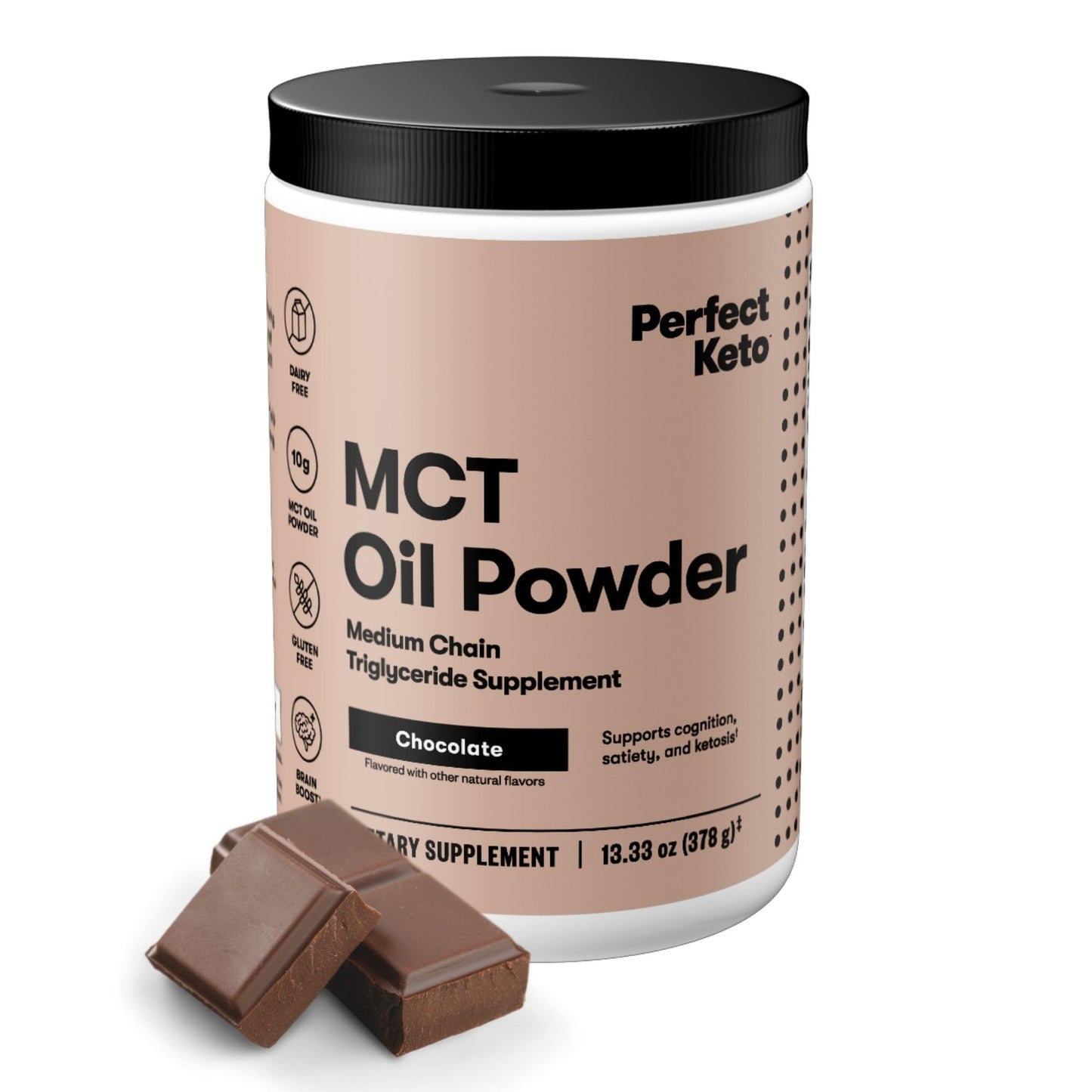 Perfect Keto 7g MCT Oil Powder – Dairy-Free Keto Coffee Creamer, 30 Servings