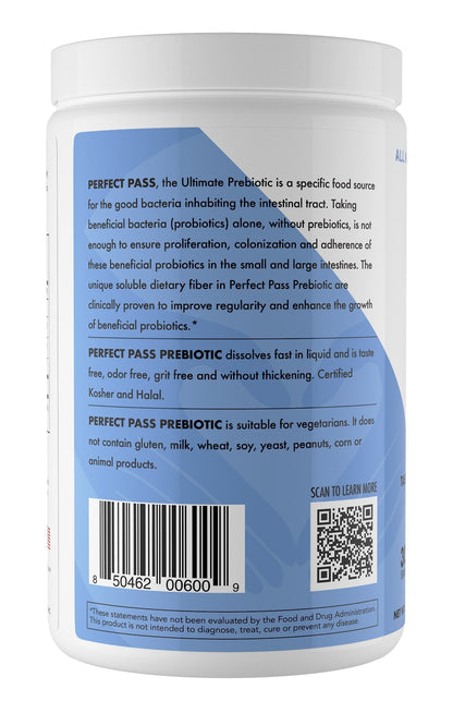 PERFECT PASS Prebiotic PHGG Powder – 210g, Natural, Gluten Free, Non-GMO, Kosher, Sugar Free