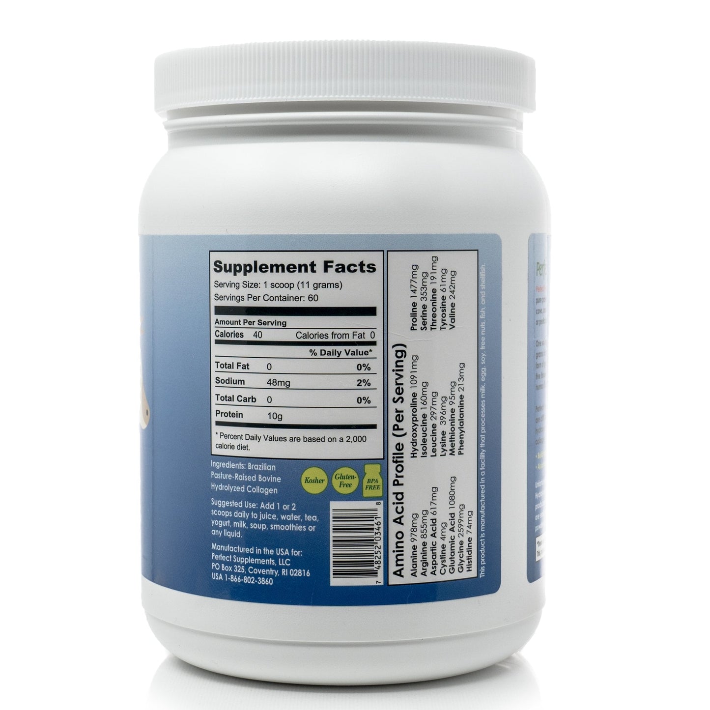 Perfect Hydrolyzed Collagen Powder 660g – All Natural, Brazilian Pasture Raised – 2 Pack | Perfect Supplements
