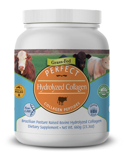 Perfect Supplements Unflavored Hydrolyzed Collagen Powder – 660g, Grass Fed, Easy Absorption