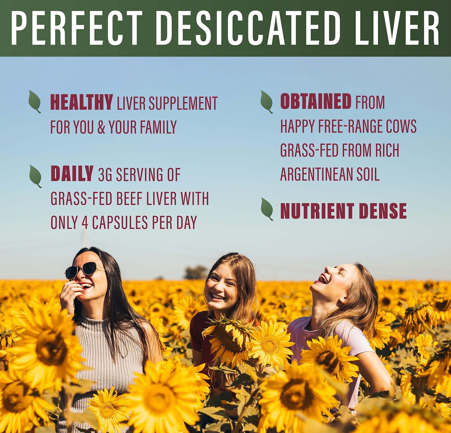 Perfect Supplements Desiccated Liver – 120 Capsules – Undefatted Beef Liver – Grass-Fed Argentinean Cattle – 2 Pack
