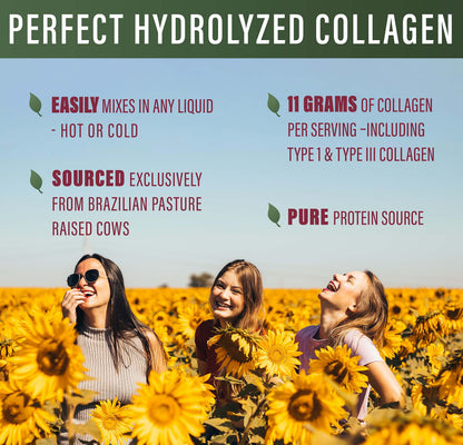 Perfect Supplements Unflavored Hydrolyzed Collagen Powder – 660g, Grass Fed, Easy Absorption