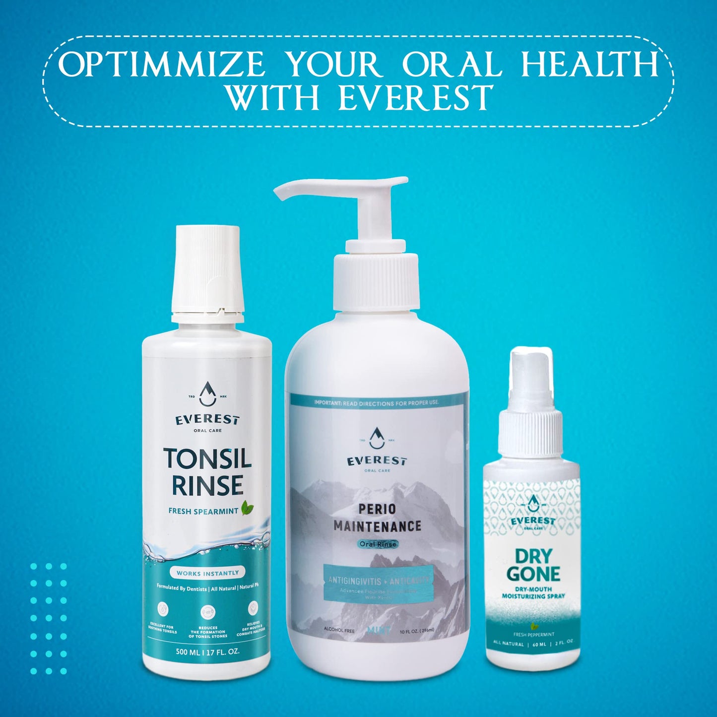 Perio Maintenance Alcohol Free Mouthwash – Stannous Fluoride Rinse | Everest Oral Care