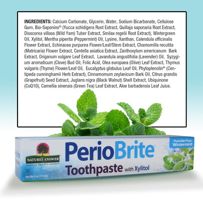 Nature's Answer PerioBrite Whitening Toothpaste – Gluten-Free, Fluoride-Free, Soy-Free & Vegetarian | Cruelty-Free