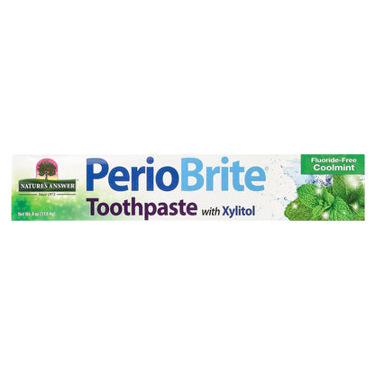 Nature's Answer PerioBrite Toothpaste 4oz – Whitens Teeth, Fresh Breath, Plaque Removal