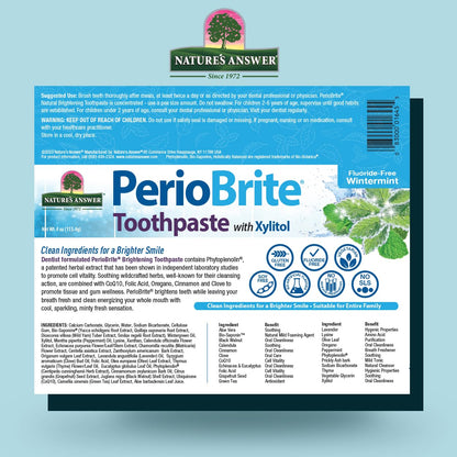 Nature's Answer PerioBrite Whitening Toothpaste – Gluten-Free, Fluoride-Free, Soy-Free & Vegetarian | Cruelty-Free
