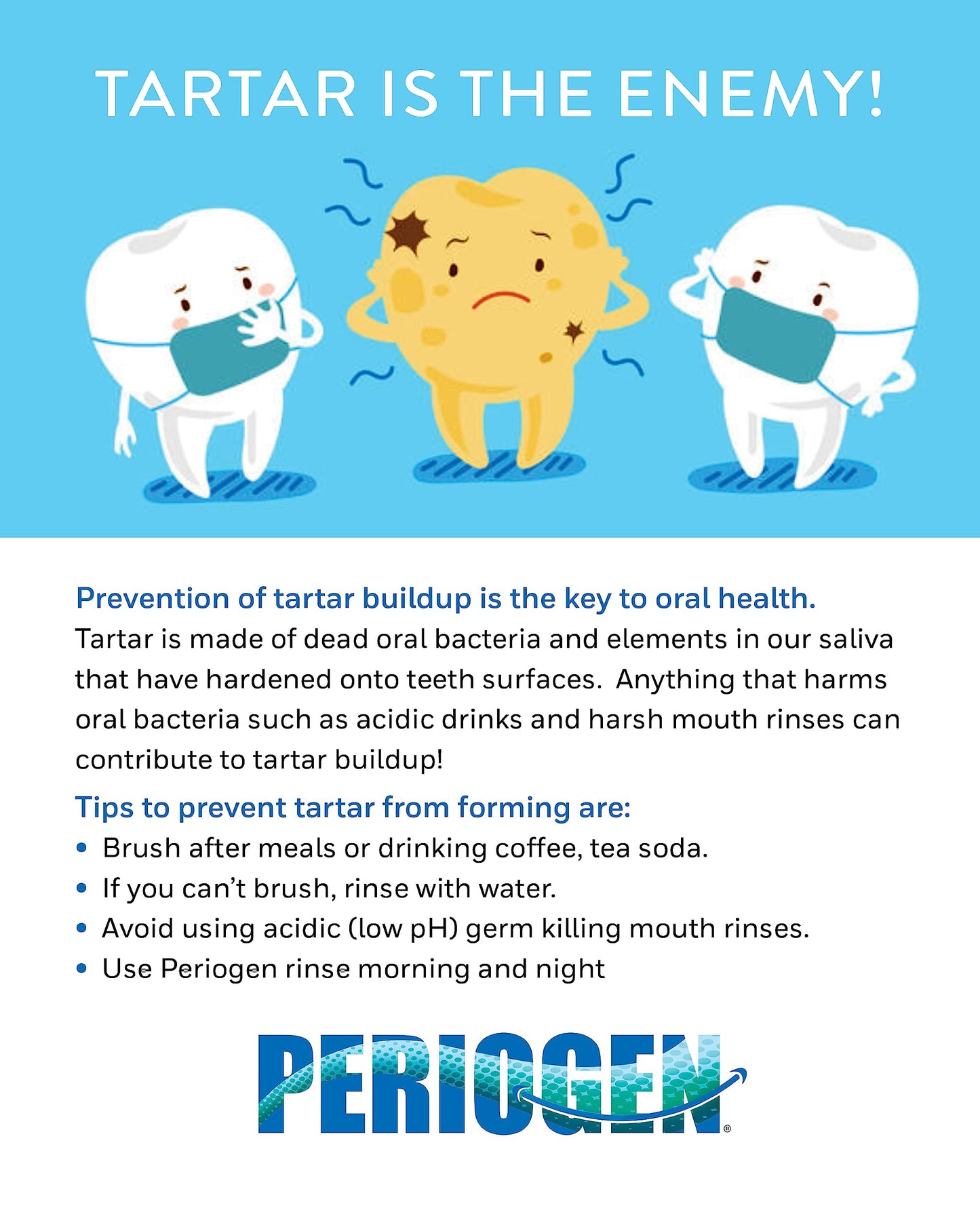 Periogen Complete Oral Health Rinse (Hint of Mint) - The Only Product in the World Clinically Proven to Reduce Dental Tartar Buildup
