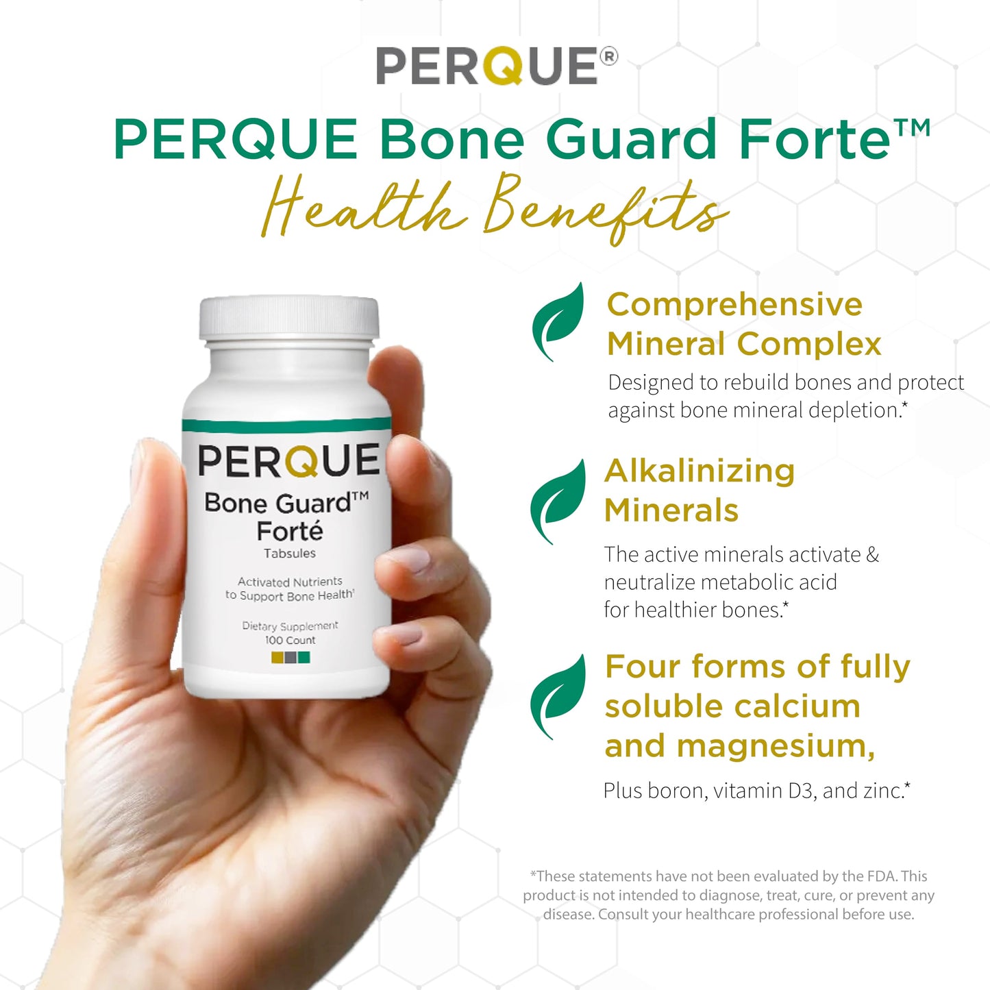 PERQUE Bone Guard Forte 100 Count – Bone Health Supplement