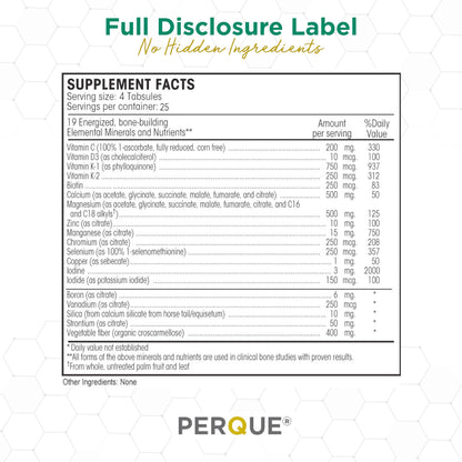 PERQUE Bone Guard Forte 100 Count – Bone Health Supplement