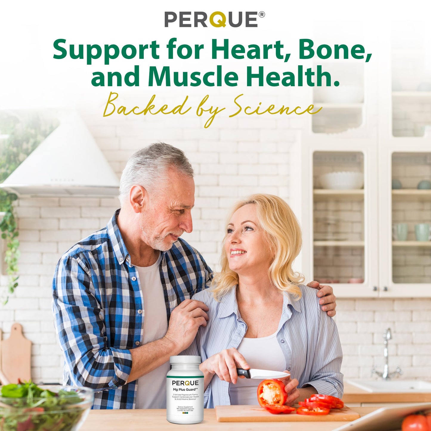 PERQUE Mg Plus Guard — High-Absorption Magnesium Glycinate, 180 Veg Capsules