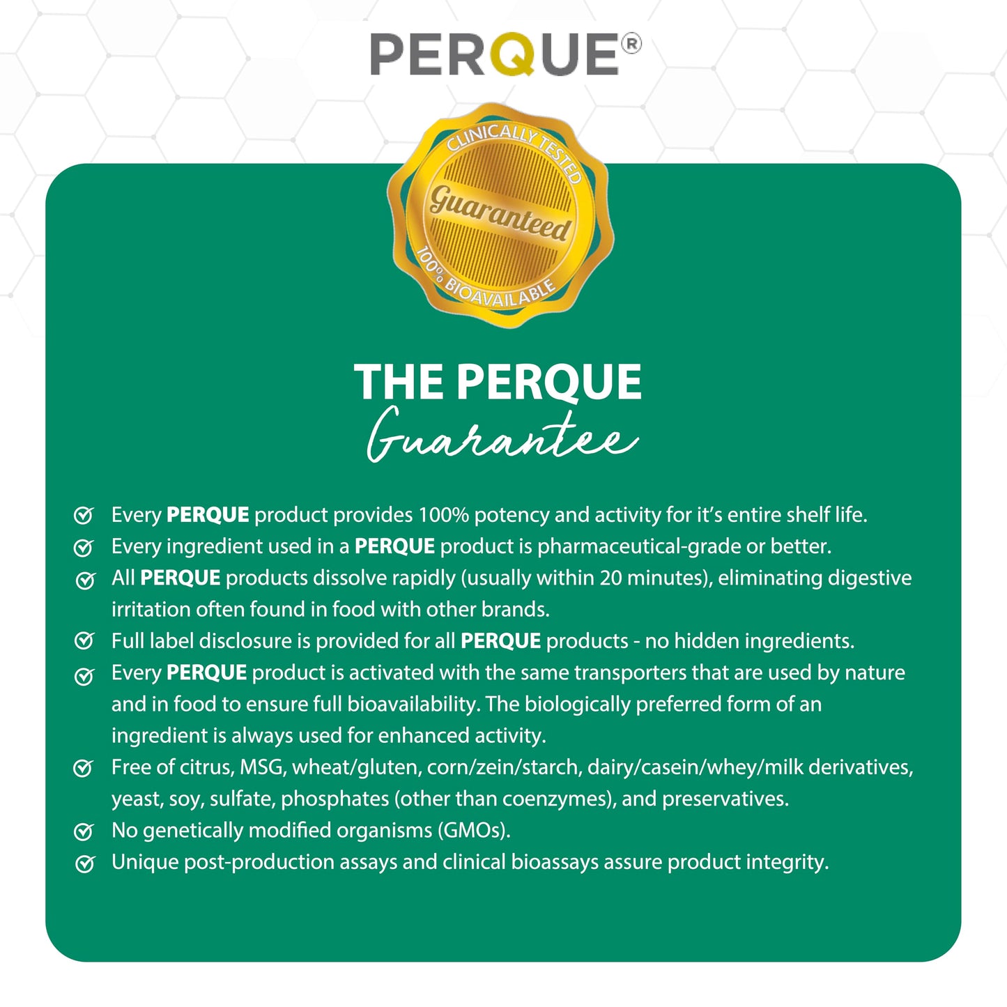 Perque Potent C Guard 1000 mg, 100 Count – Vitamin C Supplement