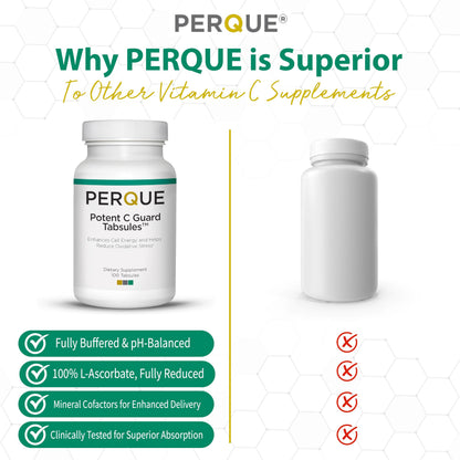 Perque Potent C Guard 1000 mg, 100 Count – Vitamin C Supplement