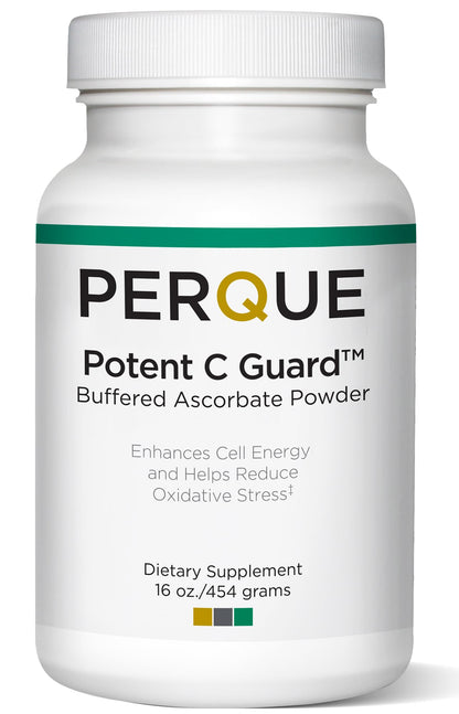 PERQUE Buffered Vitamin C Ascorbate Powder - pH Balanced, Vegetarian, Allergen-Free - 16 oz