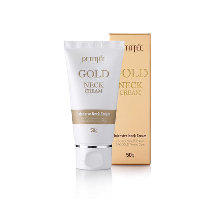 Petitfee Gold Neck Cream 1.69 fl oz (50 g) – 24K Gold & Adenosine Firming Moisturizer