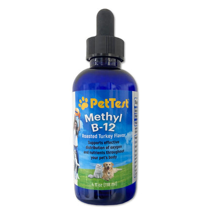 PetTest Methyl B12 Drops - 4 fl oz (5000 mcg) for Diabetic Pets