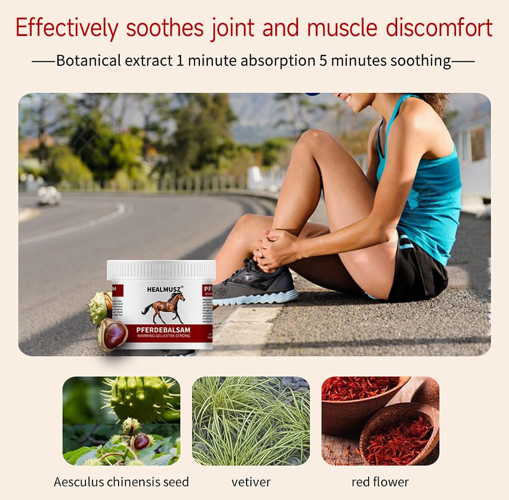 Pferdebalsam Horse Balm Gel – Extra Strength Warming Massage Gel 8.8 oz for Joint & Muscle Support