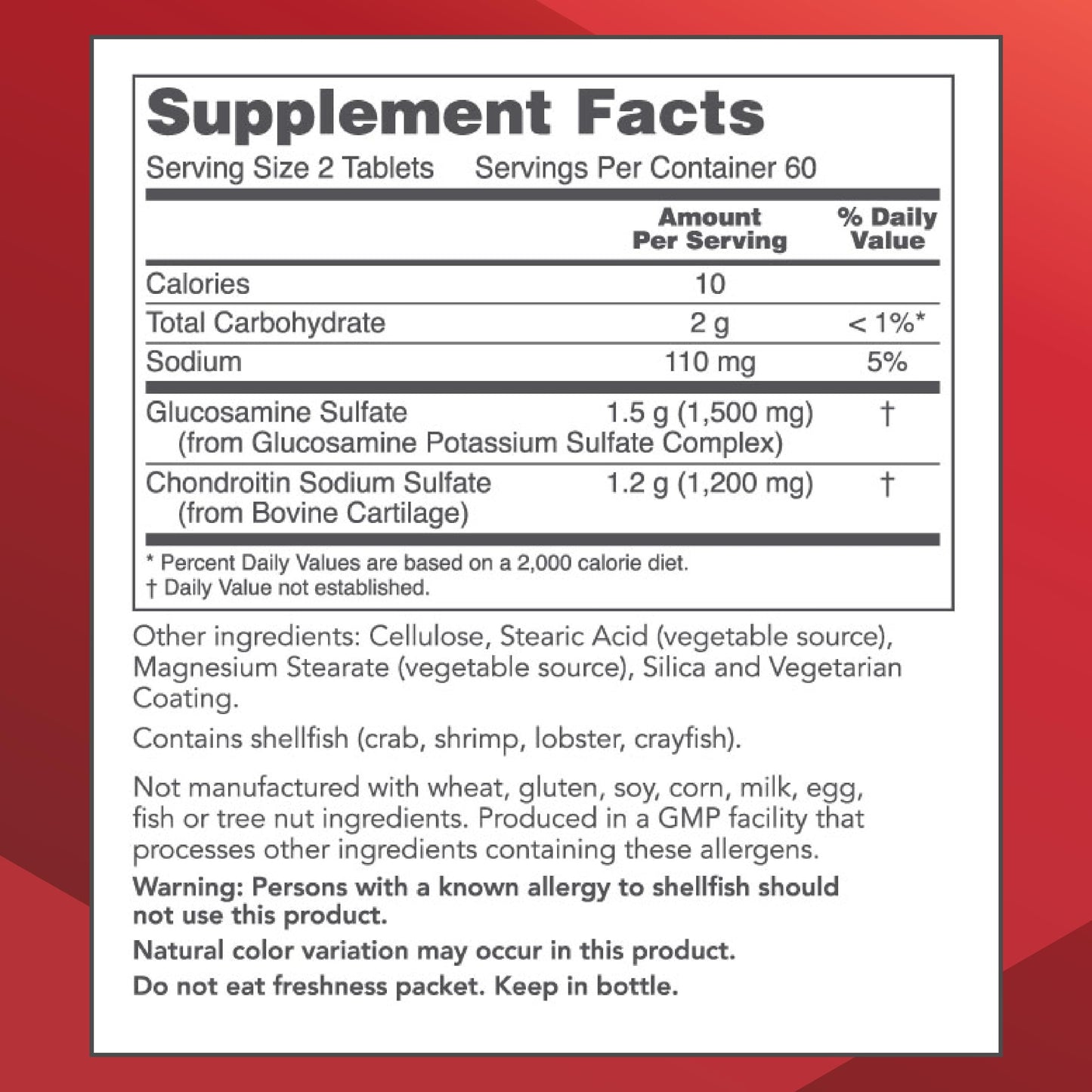 Protocol For Life Balance Glucosamine & Chondroitin – Joint Support – 120 Tablets