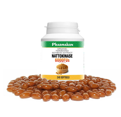 PHARMAKON Natural Nattokinase Organic Fermented Soybean Extract, 6000 FUs per Serving