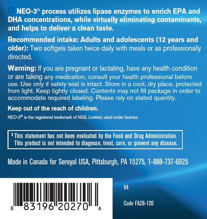 Pharmax Finest Pure Fish Oil Capsules | Supports Brain Function | 120 Capsules