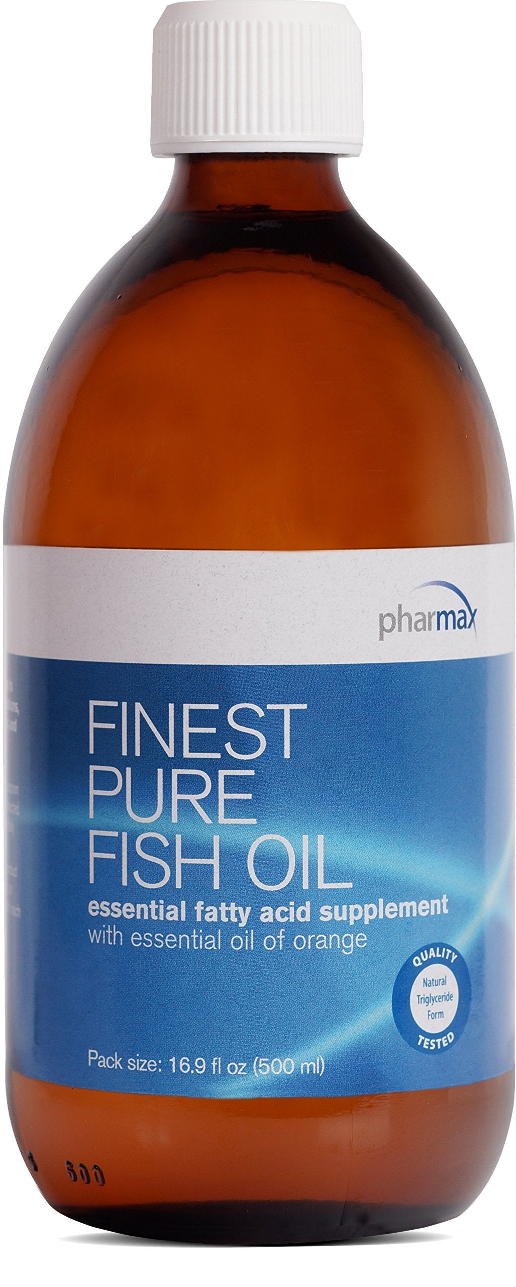 Pharmax Finest Pure Fish Oil with Essential Oil of Orange | Supports Bone, Brain & Cardiovascular Health | 16.9 fl oz
