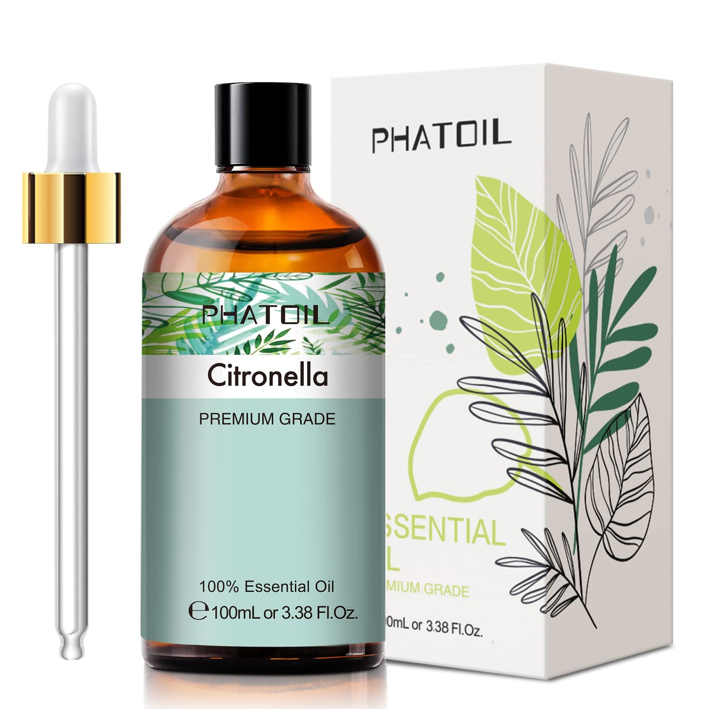 PHATOIL 100ml Citronella Essential Oil – Aromatherapy, Diffusers, DIY Candles & Soap