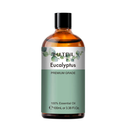 PHATOIL 100ML Eucalyptus Essential Oil | Diffuser, Soap & Candle Making – 3.38 fl oz
