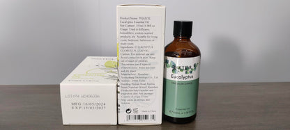 PHATOIL 100ML Eucalyptus Essential Oil | Diffuser, Soap & Candle Making – 3.38 fl oz