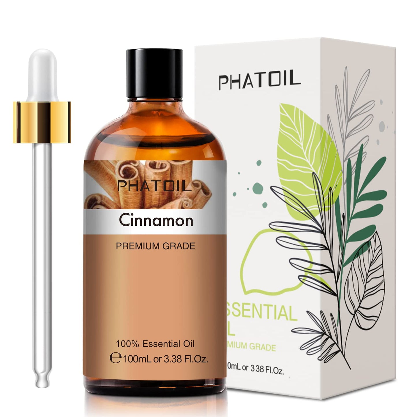 PHATOIL Cinnamon Essential Oil 100ml - Aromatherapy Diffuser Oil