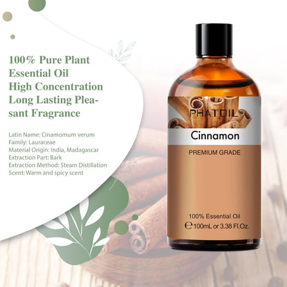 PHATOIL Cinnamon Essential Oil 100ml - Aromatherapy Diffuser Oil