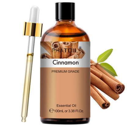 PHATOIL Cinnamon Essential Oil — Pure Essential Oil for Aromatherapy, Cleaning, Skin Care | 3.38 Fl Oz