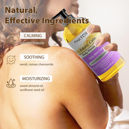 PHATOIL Etheric Calm Body Massage Oil 260 ml – Lavender, Roman Chamomile & Neroli