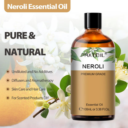 PHATOIL Neroli Essential Oil – Pure Aromatherapy for Skin Care & DIY Crafts (3.38 fl oz)