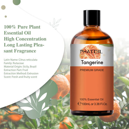 PHATOIL Tangerine Essential Oil 100ml – Aromatherapy, Diffusers, Candles & Soaps