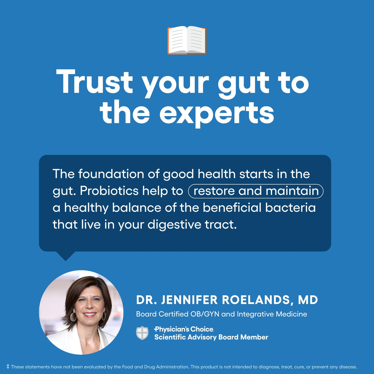 Physician's CHOICE 100 Billion Advanced Probiotic – 16 Strains + Organic Prebiotics | Digestive & Gut Health