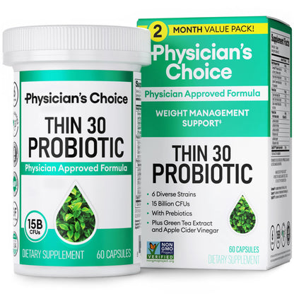 Physician's CHOICE Probiotics – Weight Management & Bloating (6 Strains) – 60 CT