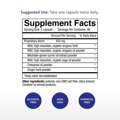 Physician's Strength Oregacillin - 90 Capsules | Multi-Spice Extract for Respiratory Support