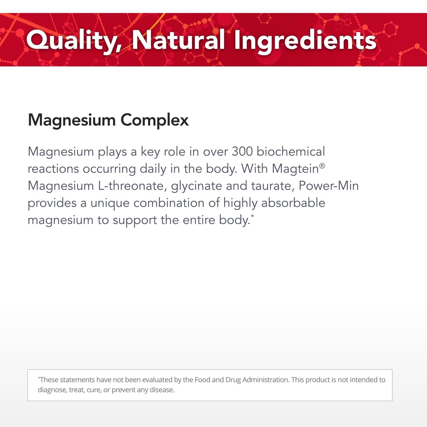 Physician's Strength Power-Min - Magnesium Complex with L-Threonate, Glycinate & Taurate | 90 Capsules | 30 Servings
