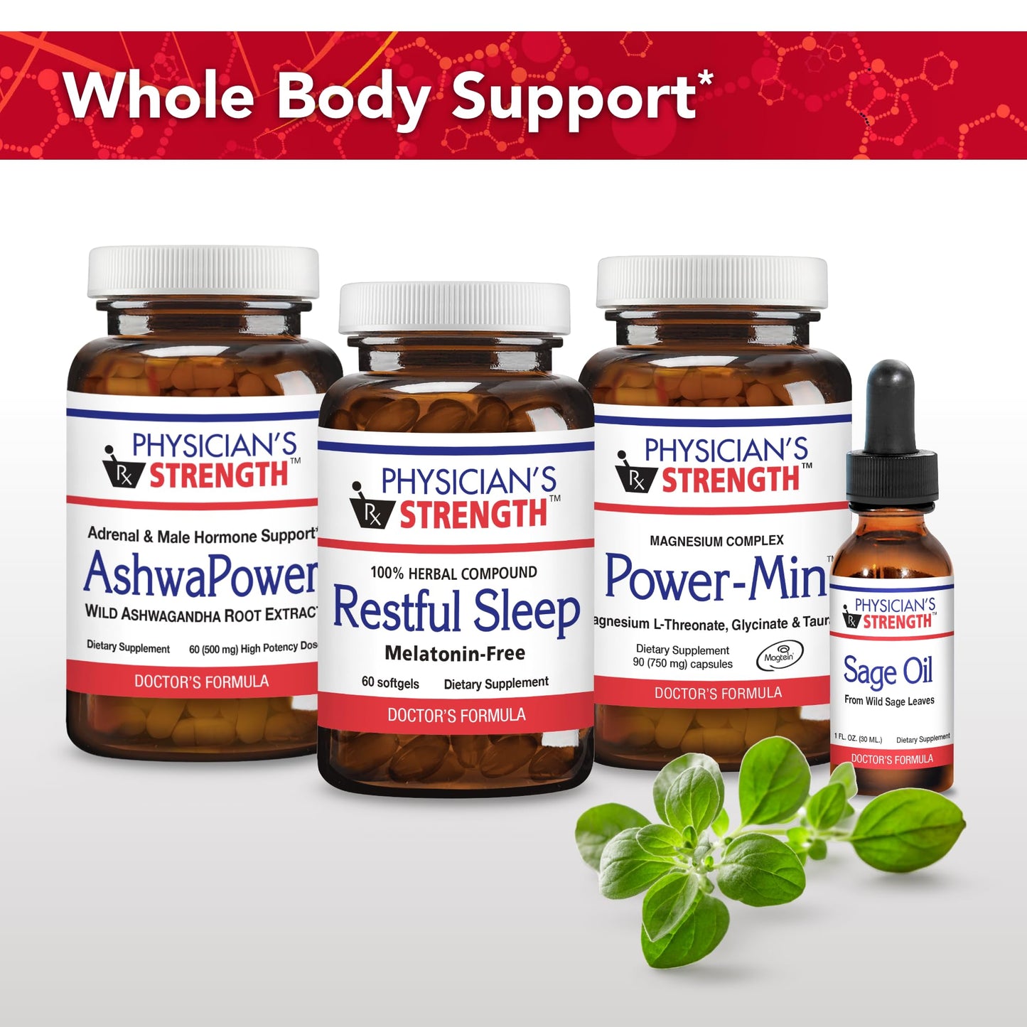 Physician's Strength Power-Min - Magnesium Complex with L-Threonate, Glycinate & Taurate | 90 Capsules | 30 Servings