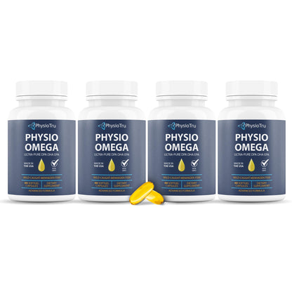 PhysioTru Physio Omega 2400mg Fish Oil – Burpless Omega-3 (EPA, DHA, DPA)