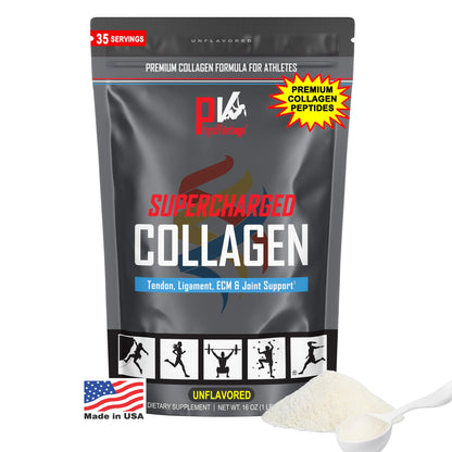 PhysiVantage Supercharged Collagen Peptides Powder – Grass-Fed, Unflavored, 16oz