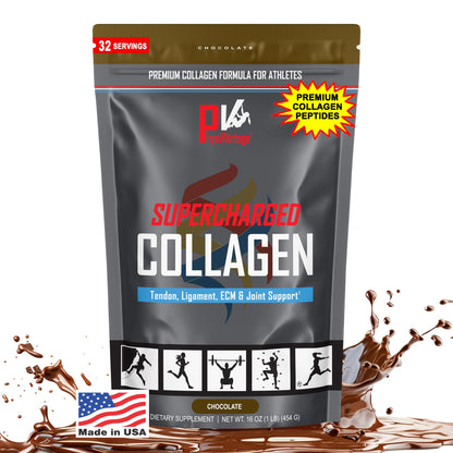 PhysiVantage Supercharged Collagen Peptides – Joints, Tendons & Skin (Chocolate, Grass-Fed, 16 oz)